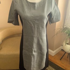 J. Crew grey/ black jersey knit short sleeve dress. Size 2 NWOT